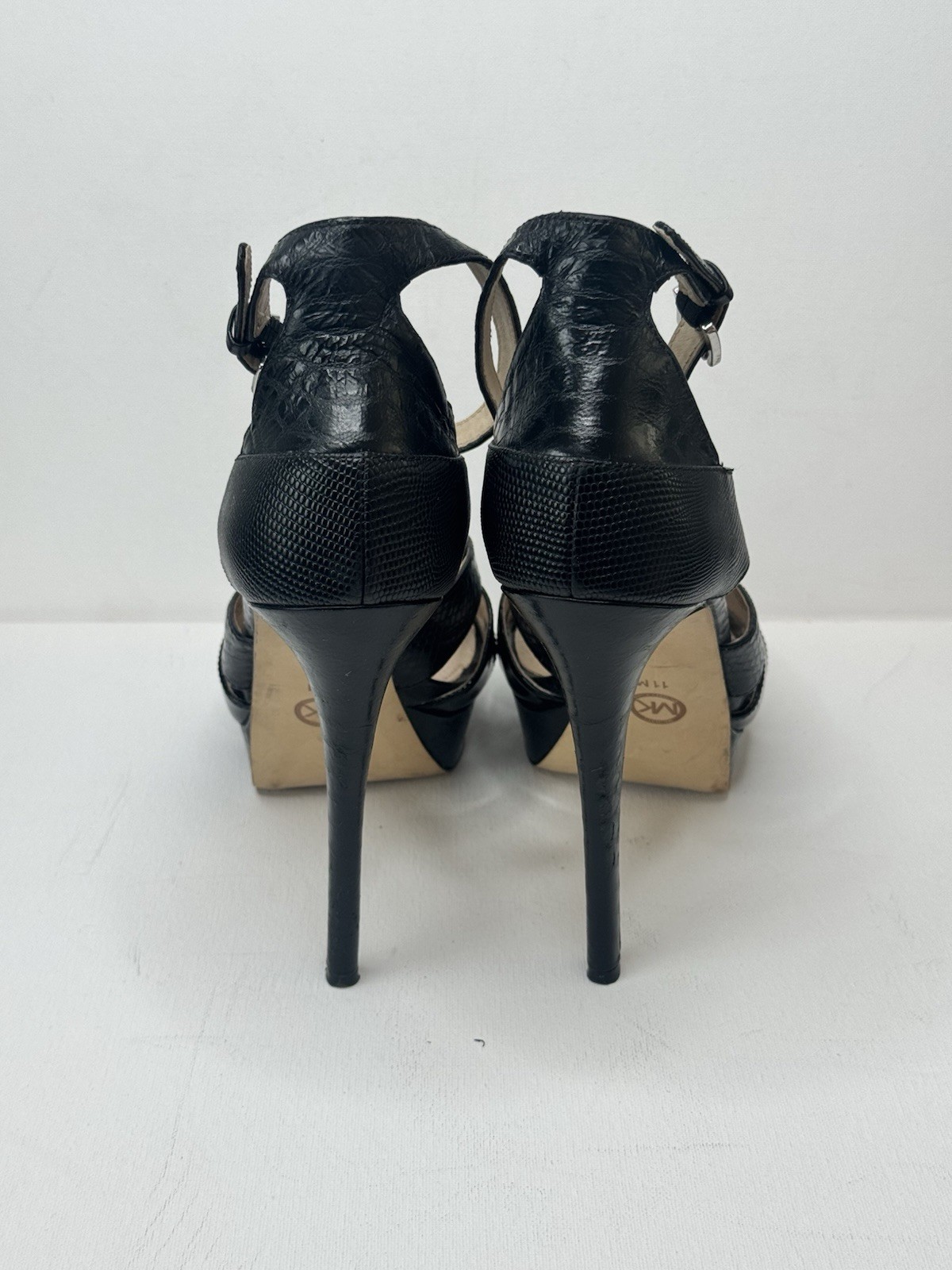 MICHAEL Michael Kors Leighton Sandal Strappy Heels Black 11