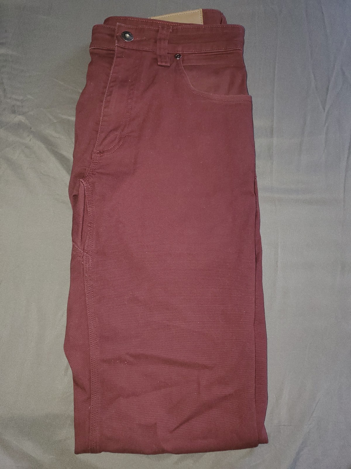 Duluth Trading Company Flex Fire Hose Pants 32×34 Burgandy/Maroon Slim Fit