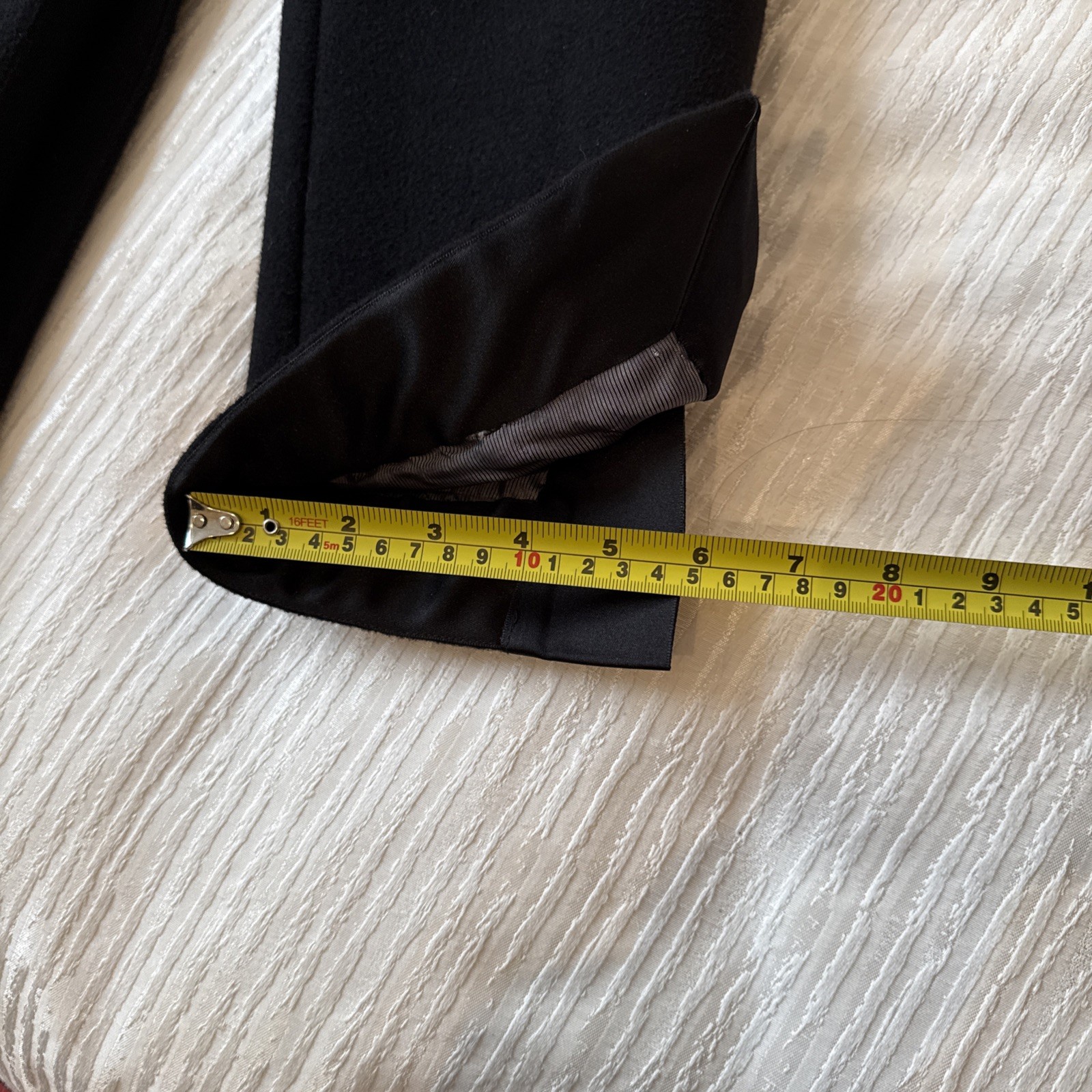 Black Coat, Sz 10, Made In England,90%virgin Wool,10shmere