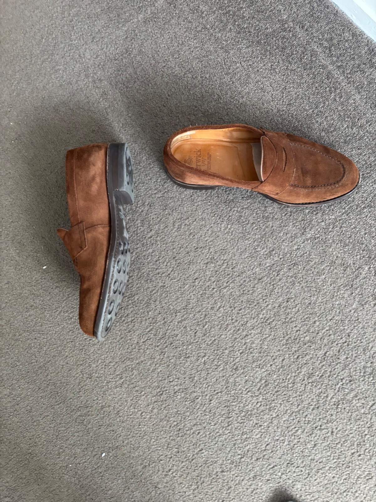 Berwick Polo Suede Penny Loafer Goodyear Welted 10.5 UK 11.5 US Mens
