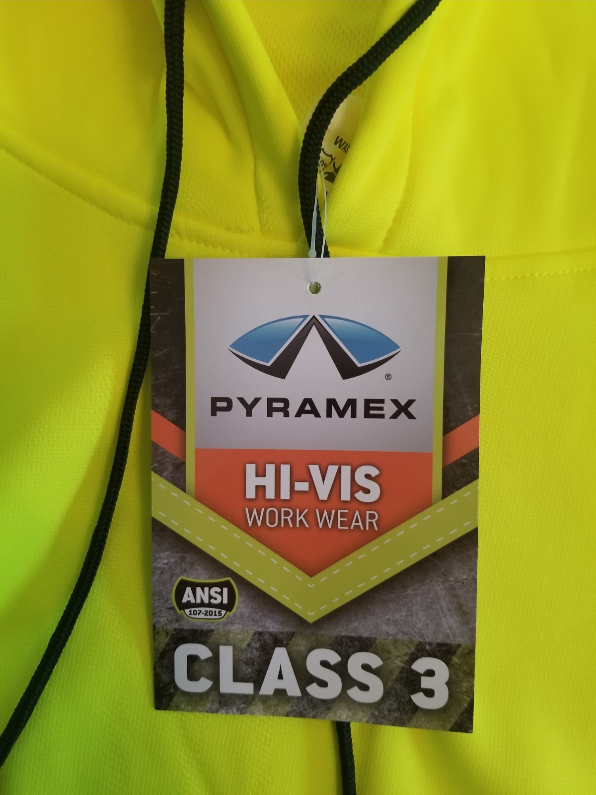 HIGH VISIBILITY Lime Class 3 Pullover Safety Sweatshirt Hoodie Hi-Vis LARGE