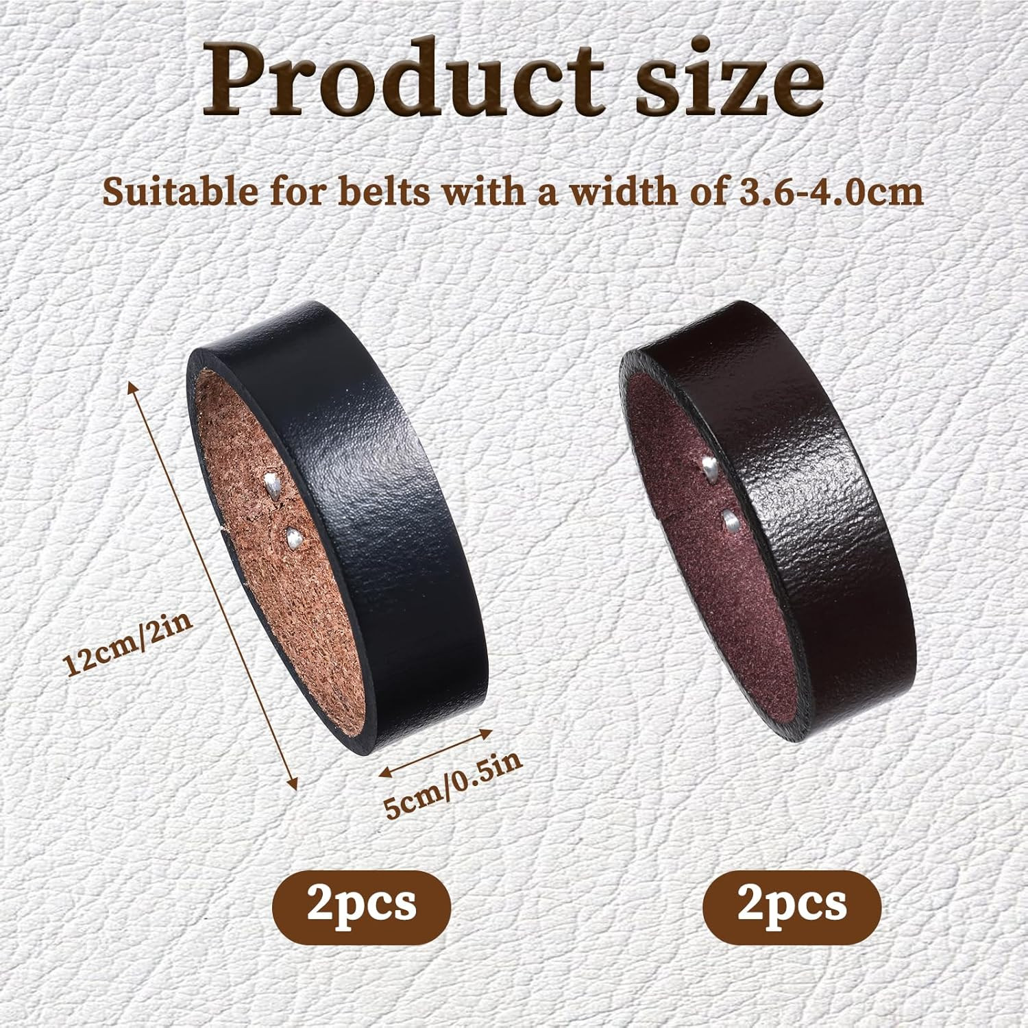 4 Pack Belt Loop Keepers, Leather Loop Keeper Accessories Belts Straps Holder Re