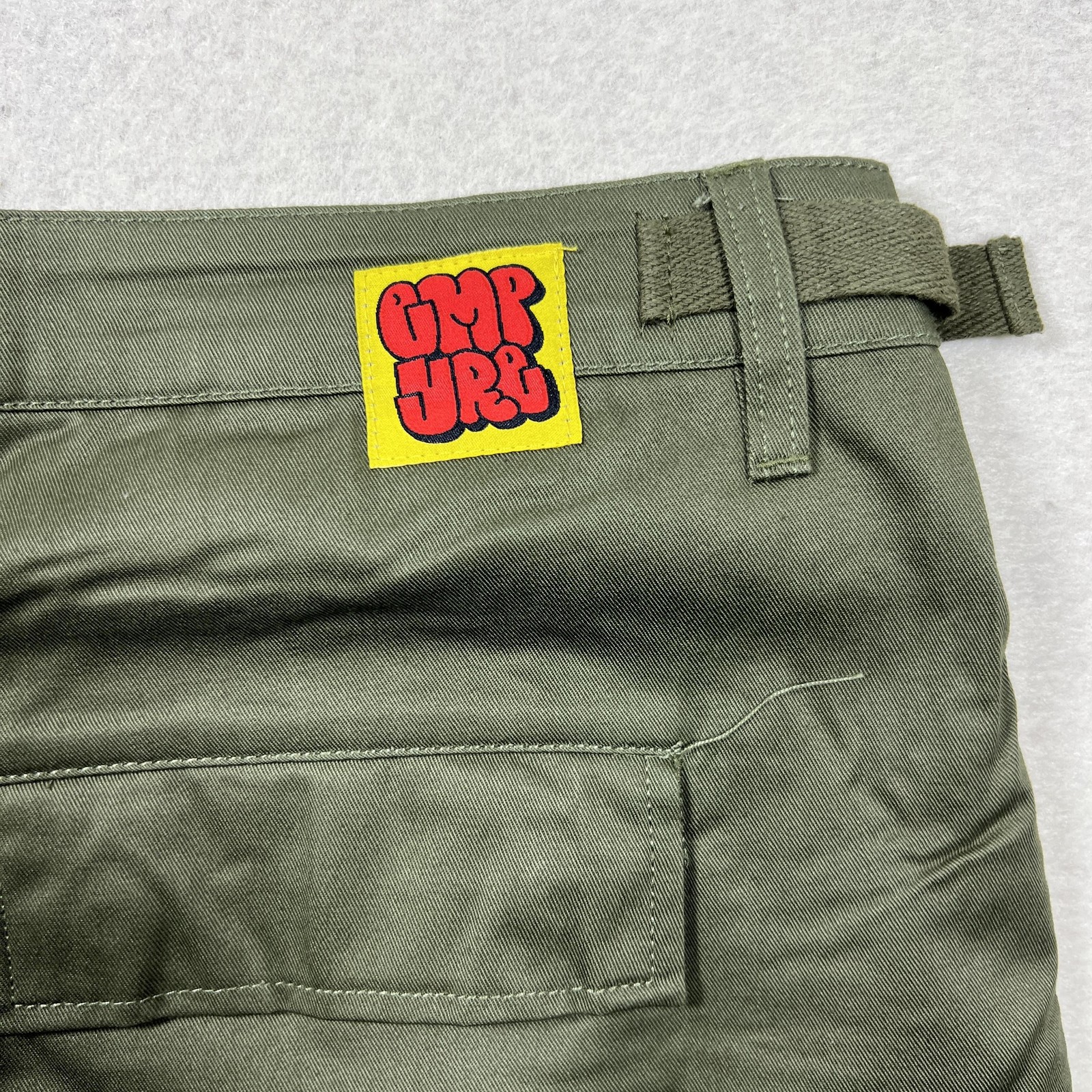 Empyre Cargo Pants Mens 34 Green Relax Fit Workwear Double Knee Pockets Utility