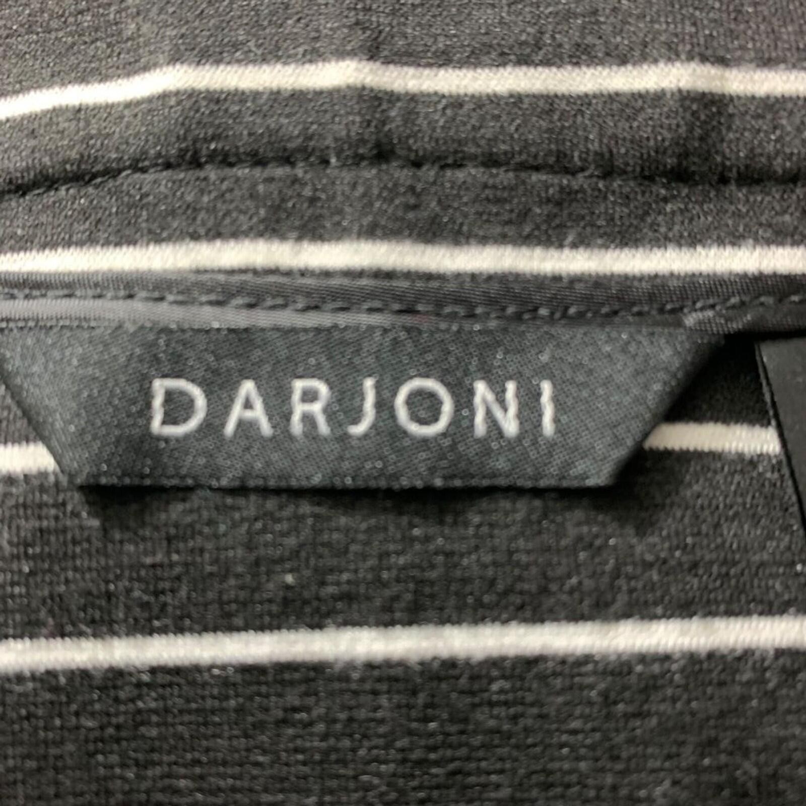 Darjoni Pencil Skirt Womens 6 Black White Striped Chevron Stretch Office Pockets