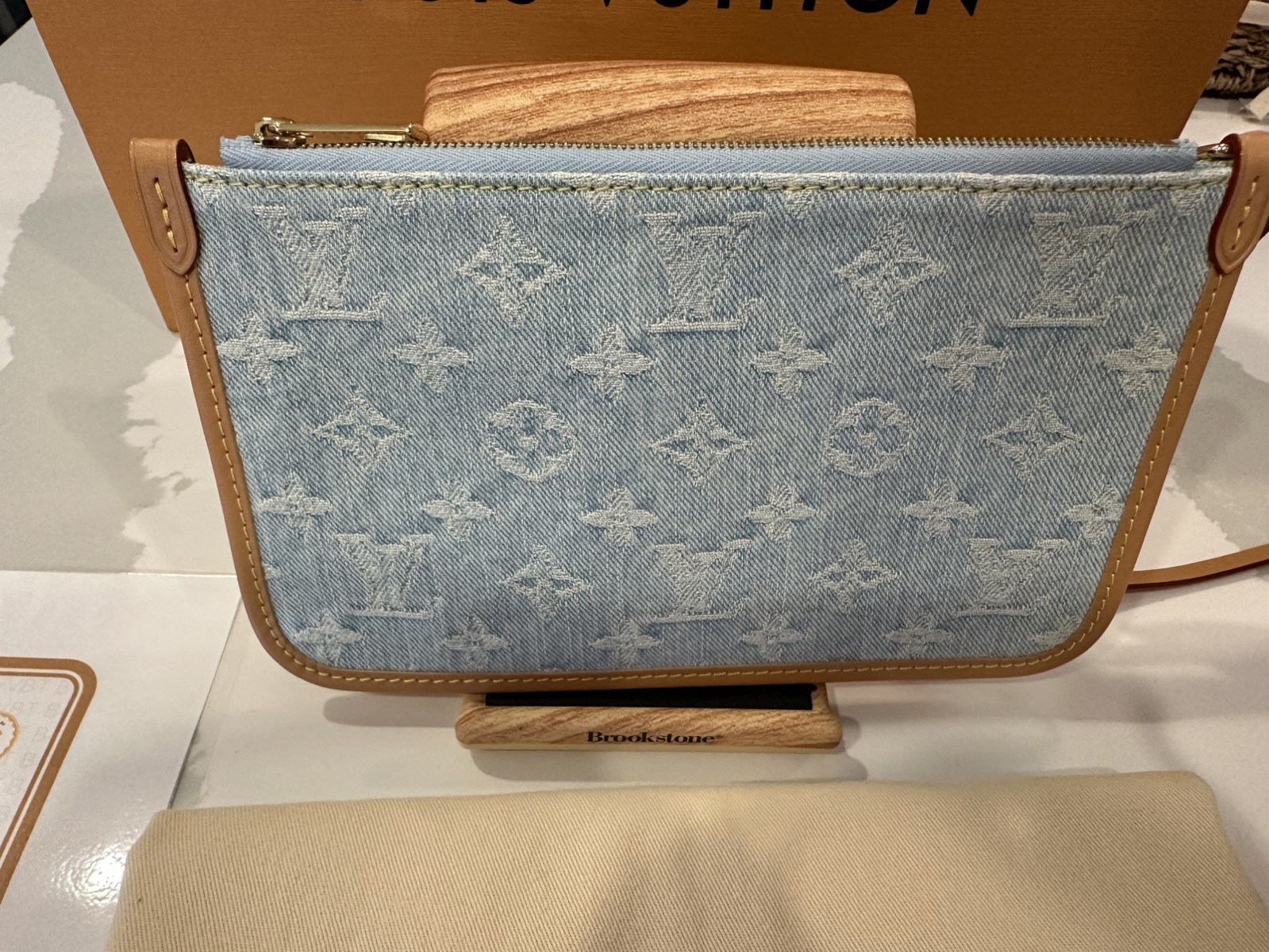 Louis Vuitton Monogram Denim CarryAll PM Sky Blue Limited Edition with Pochette