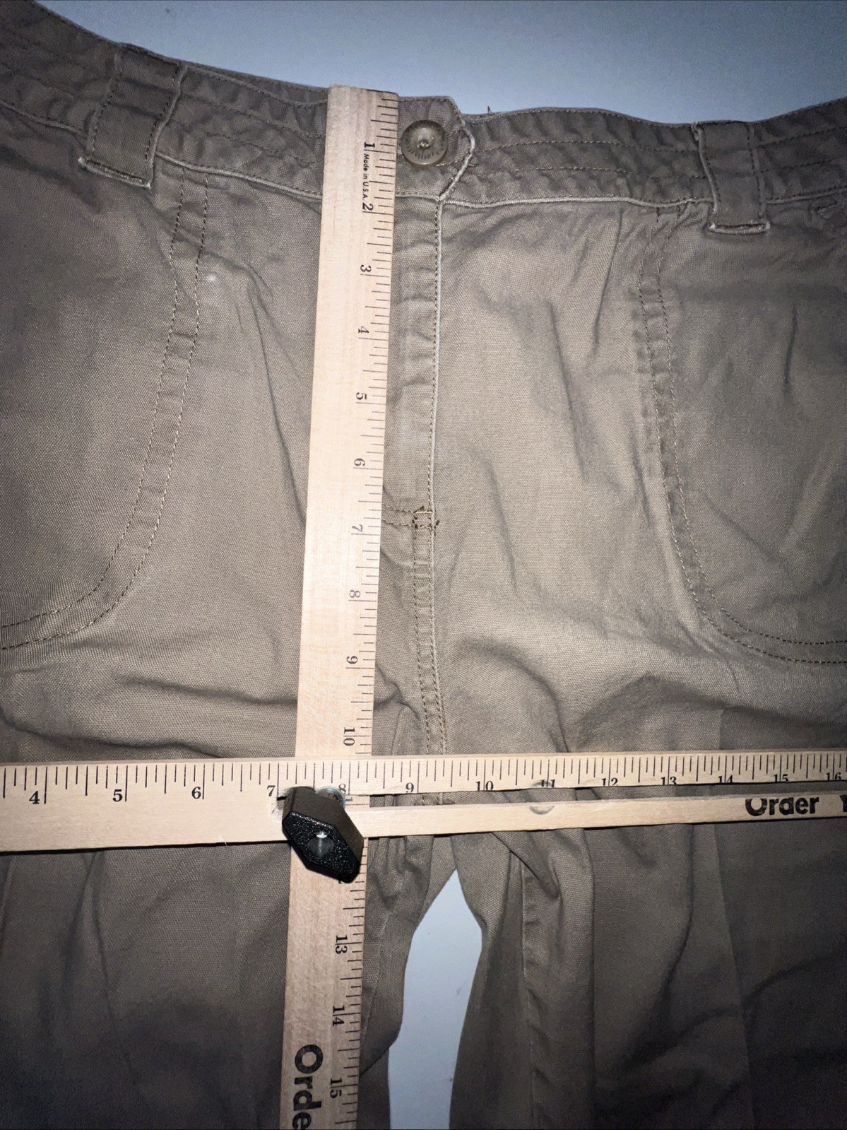 WOOLRICH Pants Woman’s Size 14 Tan/Brown Khaki 98% Cotton 2% Spandex Stretch