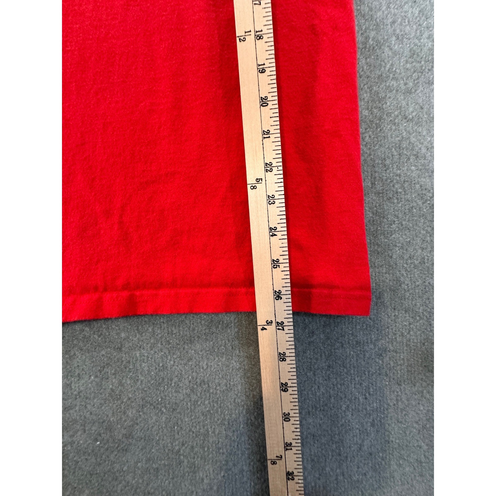 Champion Mens Red Big C Logo Chenille Patch Short Sleeve T-Shirt GT19 Small