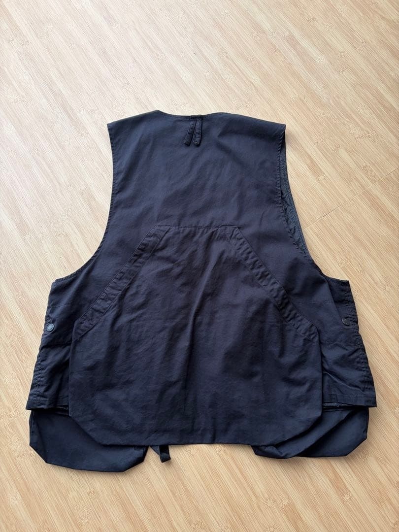 Engineered Garments Game Vest Black Double Cloth 2021AW Size M F/S