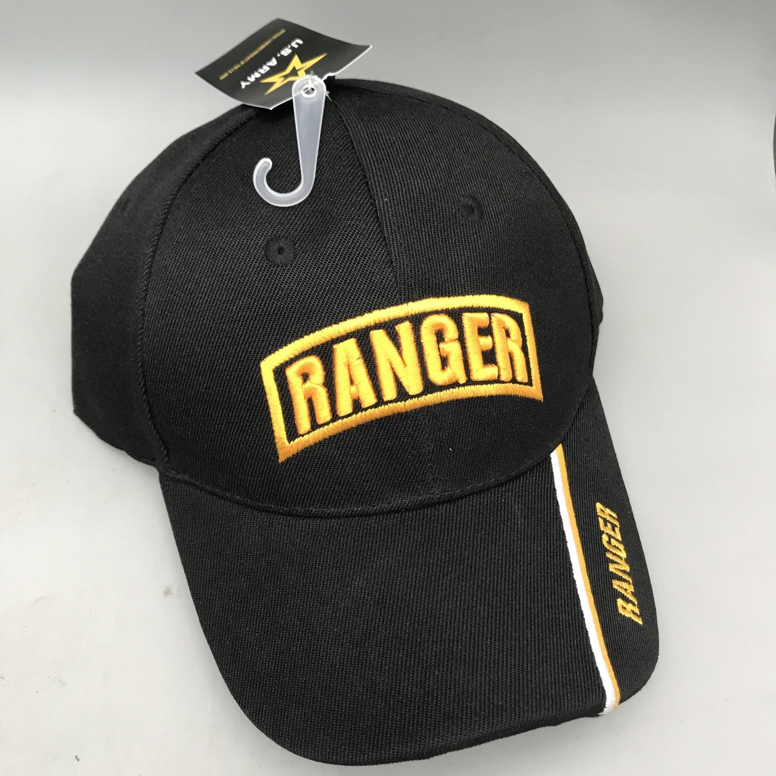 Licensed U.S. Army Ranger Black Embroidered Cap Hat Brand New