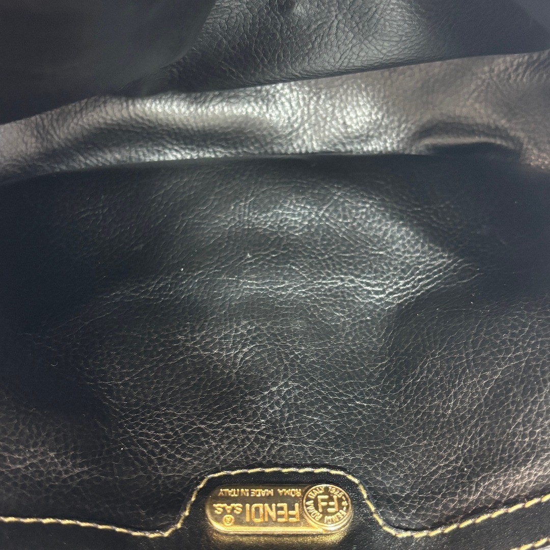 FENDI Zucca Shoulder Flap-style MBZ963 Canvas Brown Size: W:9.1 × H: 7.9 in.