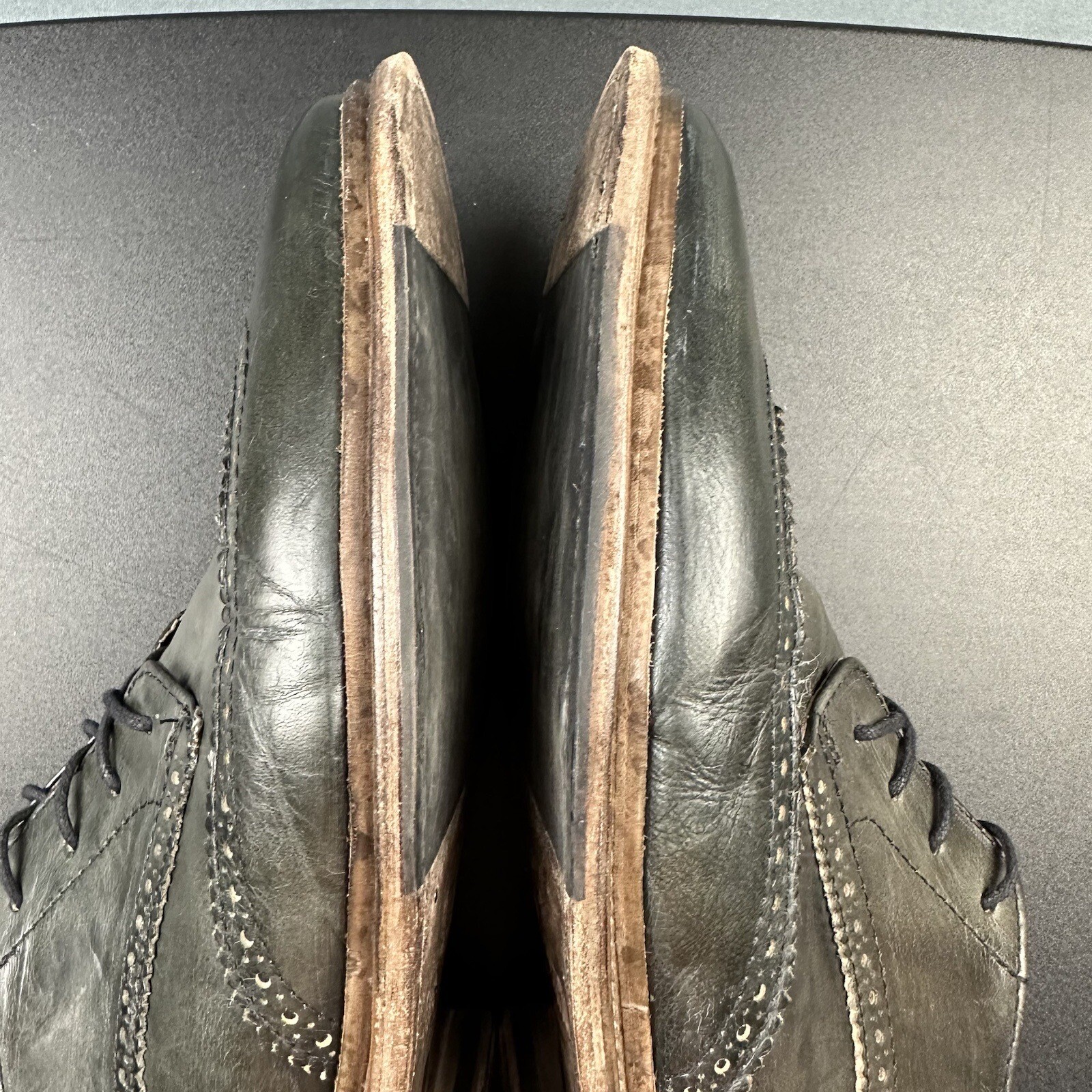 Freebird Kensington Oxford Wingtip Shoes Mens 12 Two Tone Distressed Leather*