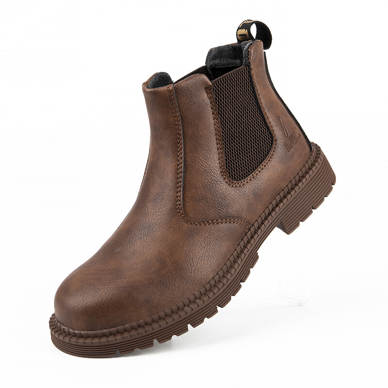 Mens Oil Resistant Safety Shoes Steel Toe Work Boots Leather Non-Slip Boots US