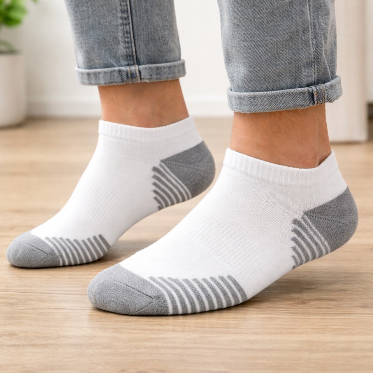 Wholesale Bulk No Show Socks Men’s White Low Cut Athletic Running Casual Liner