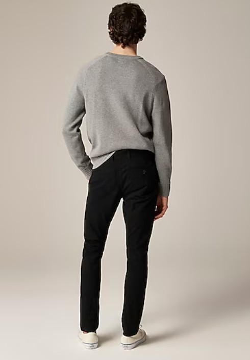 J CREW 250 SKINNY FIT PANT IN STRETCH CHINO BLACK MENS 32×32 NWT NEW SEALED $98