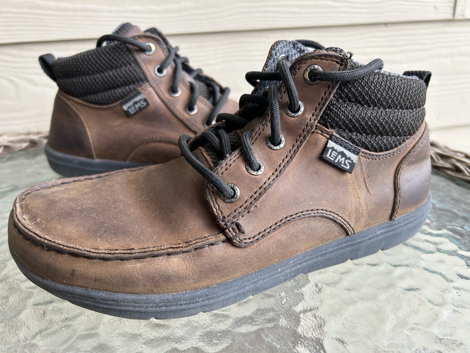 Women’s LEMS “Boulder” Leather MID BOOTS sz 8.5