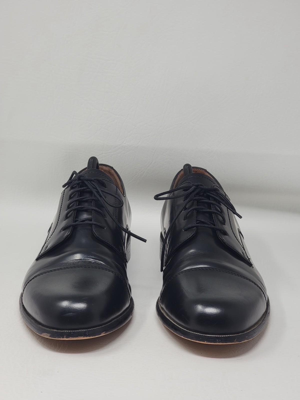 Bostonian Men’s Size 10.5 First Flex Cap Toe Black Leather Lace 20390 Pre-owned