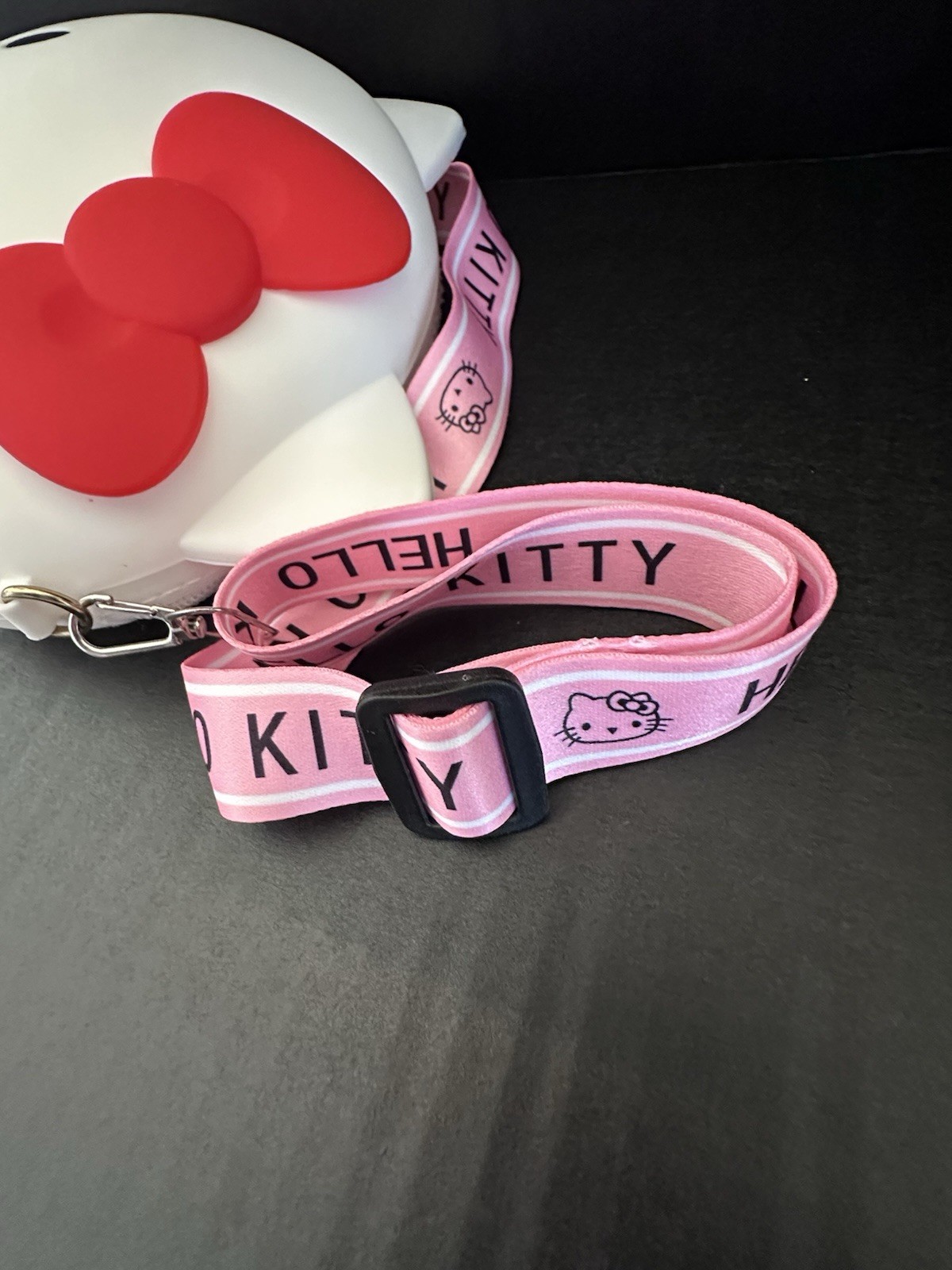 Hello Kitty Silicone Rubber Shoulder Zipper Purse Crossbody Cosmetic Bag NWOT