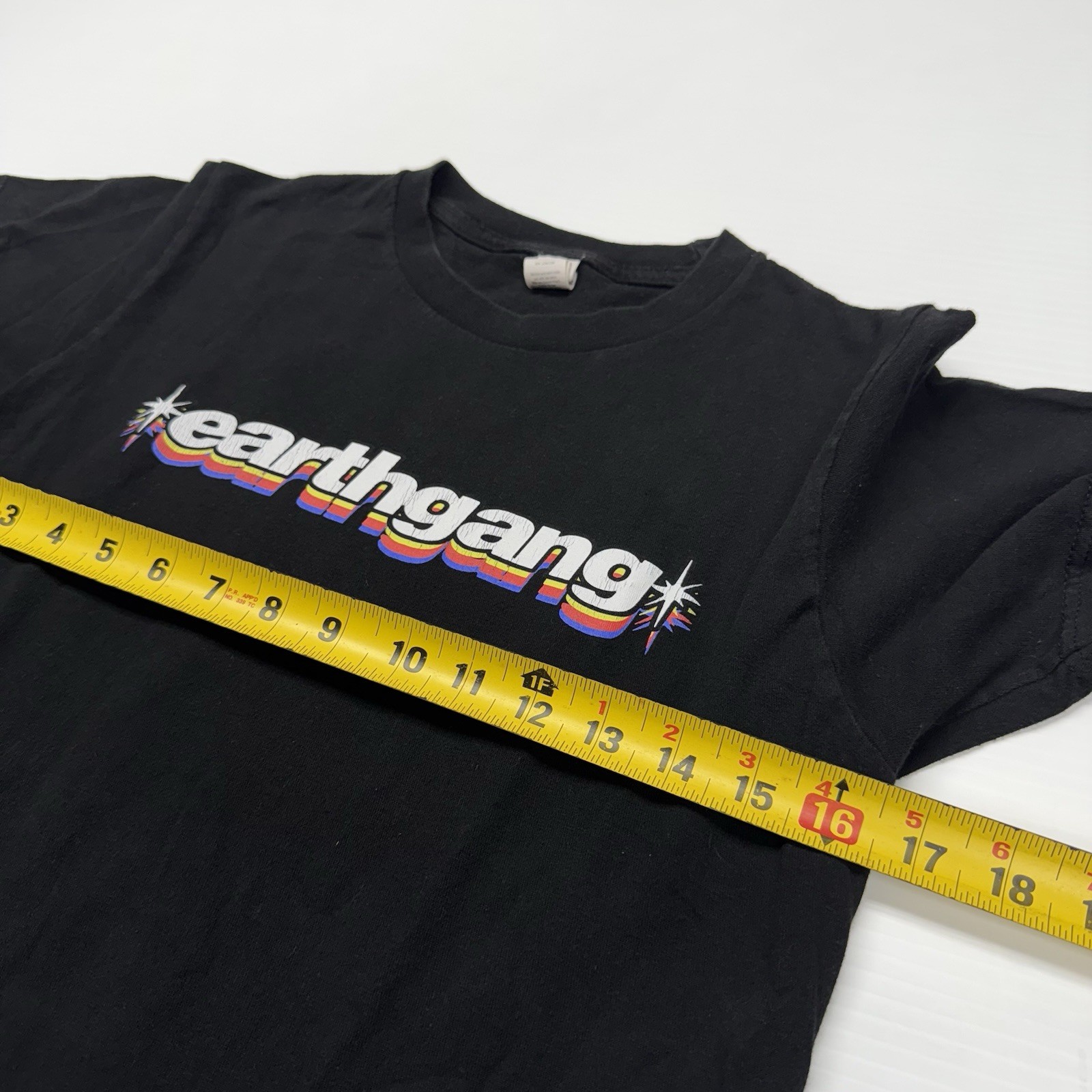 Earthgang Globe Manhead Graphic Logo Mens Shirt S Black Tultex Band Tee Merch