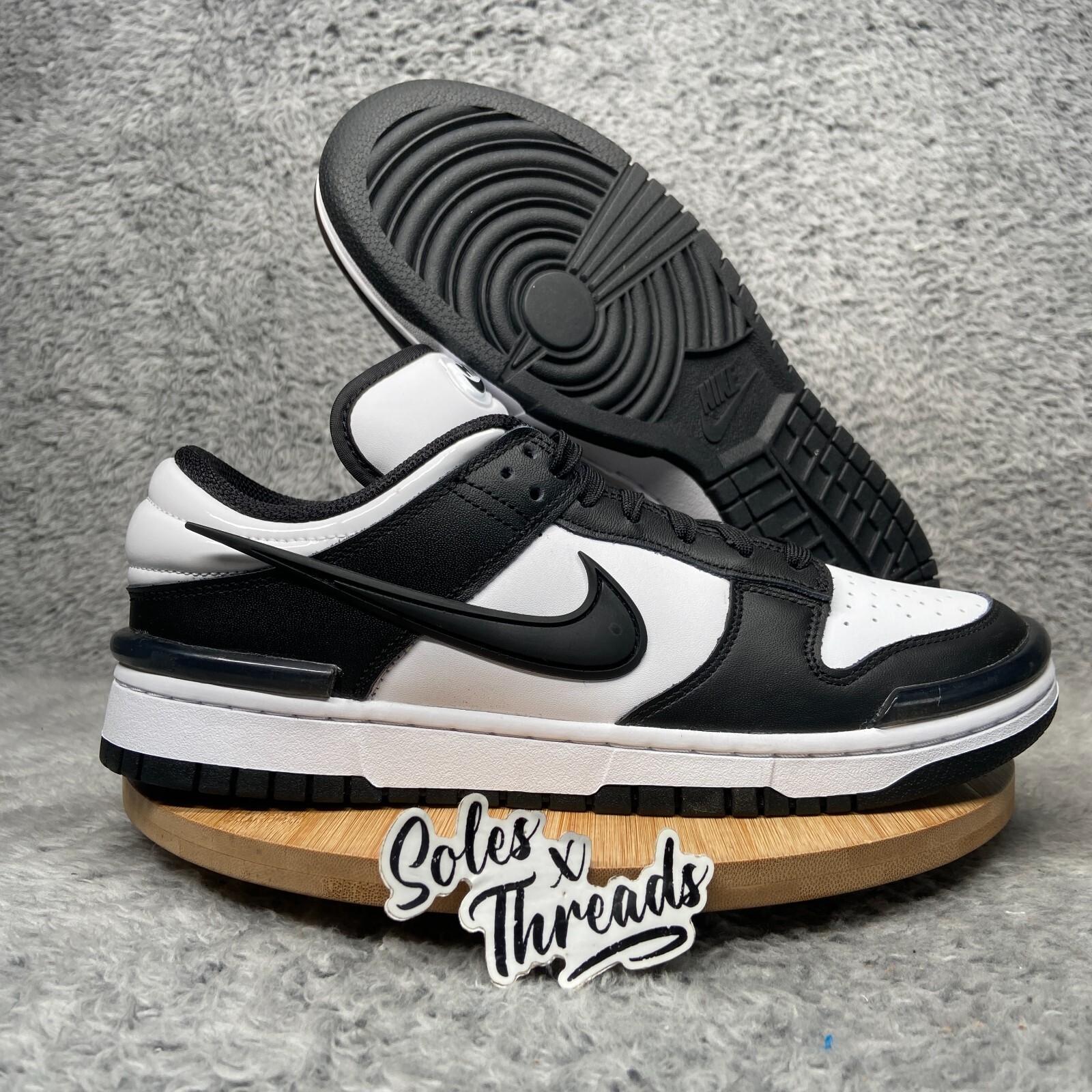Nike Dunk Low Twist Black White Size 10.5 Women Sneakers DZ2794-001