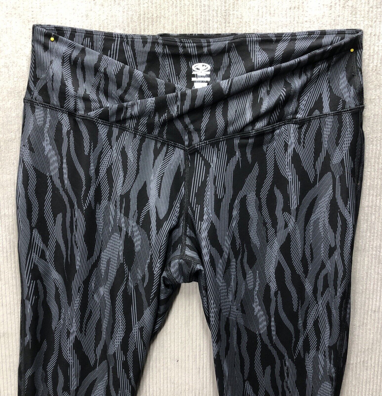 Athletic Works Leggings XXL Gray Black Pattern Workout Exercise