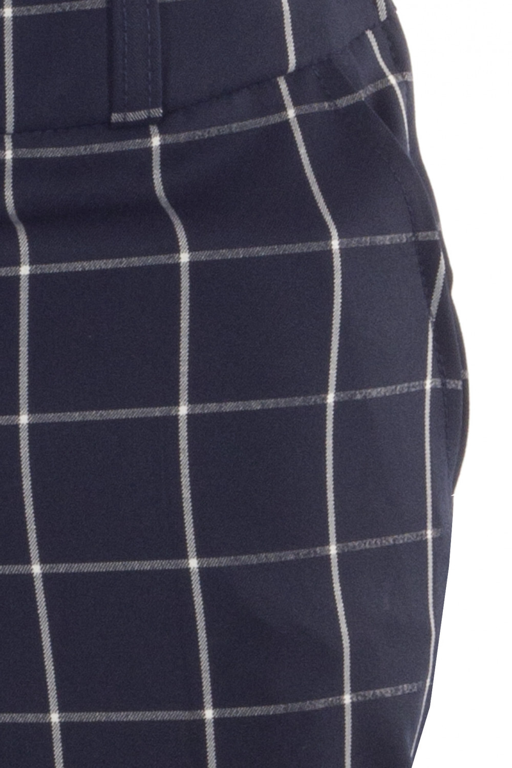 Pants navy blue in a large cage Size 0 US Fashionable NEW High Quality