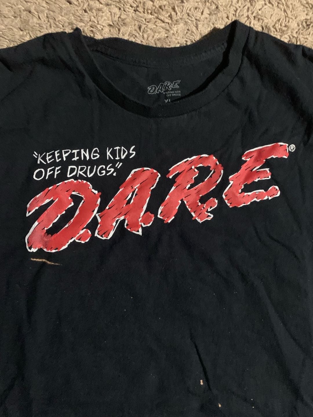 D.A.R.E. Crayon Kids World Graphic Black T-Shirt