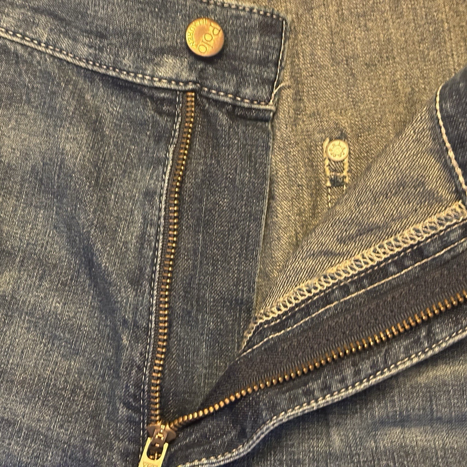 Polo Ralph Lauren Carpenter Utility Paint Splatter Double Knee Denim Jeans 38×30