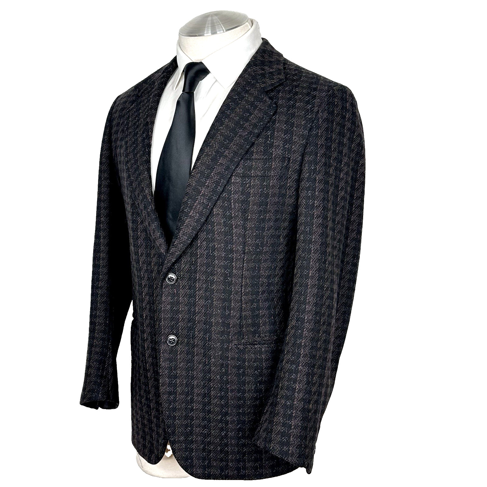 BRIONI Roman Style Vintage 85% Wool 15% Cashmere Striped Tweed Sport Coat 40R