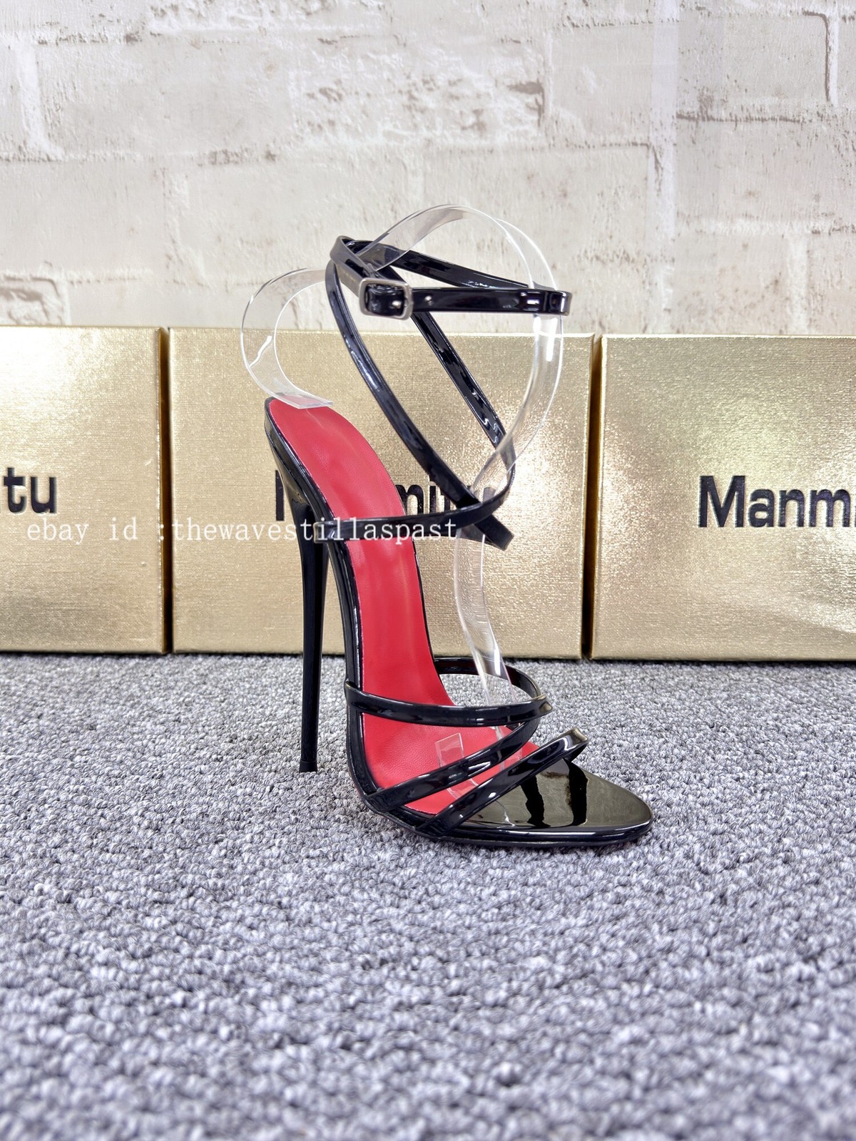 Womens 14-16cm High Heel Cross Thin Heel Strap Summer Roman Sandals Sexy Shoes
