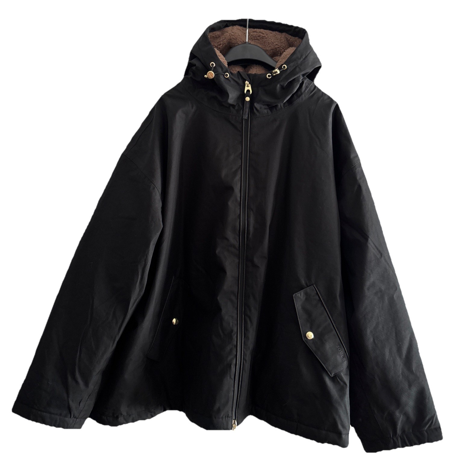 JOULES Coverwell Black Fleece Lined Waterproof Coat M/L EU40-46 BNWT RRP£129 Bl