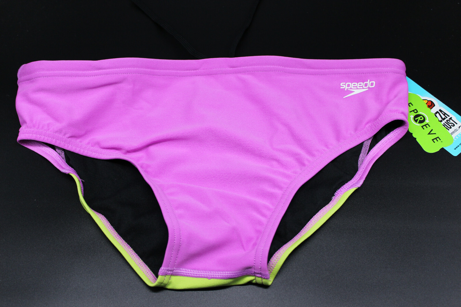 Speedo Men Pink green spliced Eco Endurance Brief Swimwear size 30 32 34 36 38