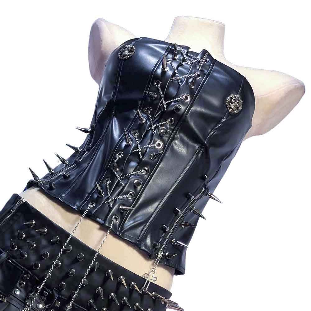 Goth Tops Gothic Tank Grunge Emo Clothing Spiked Y2K Punk Rock Clothes