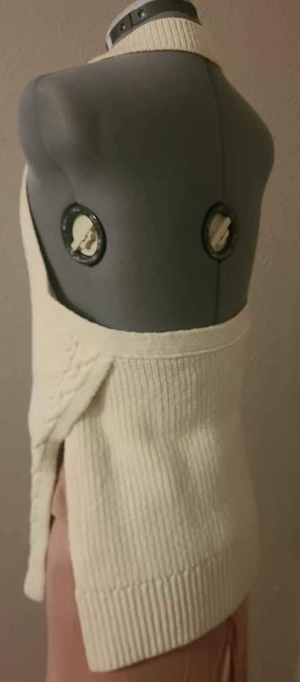 3.1 Phillip Lim Halterneck Medium Knit Off-white Wool Blend Front zip