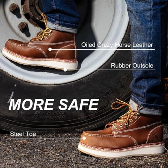 ROCKROOSTER Norwood – Steel Toe Work Boots for Men SAP621