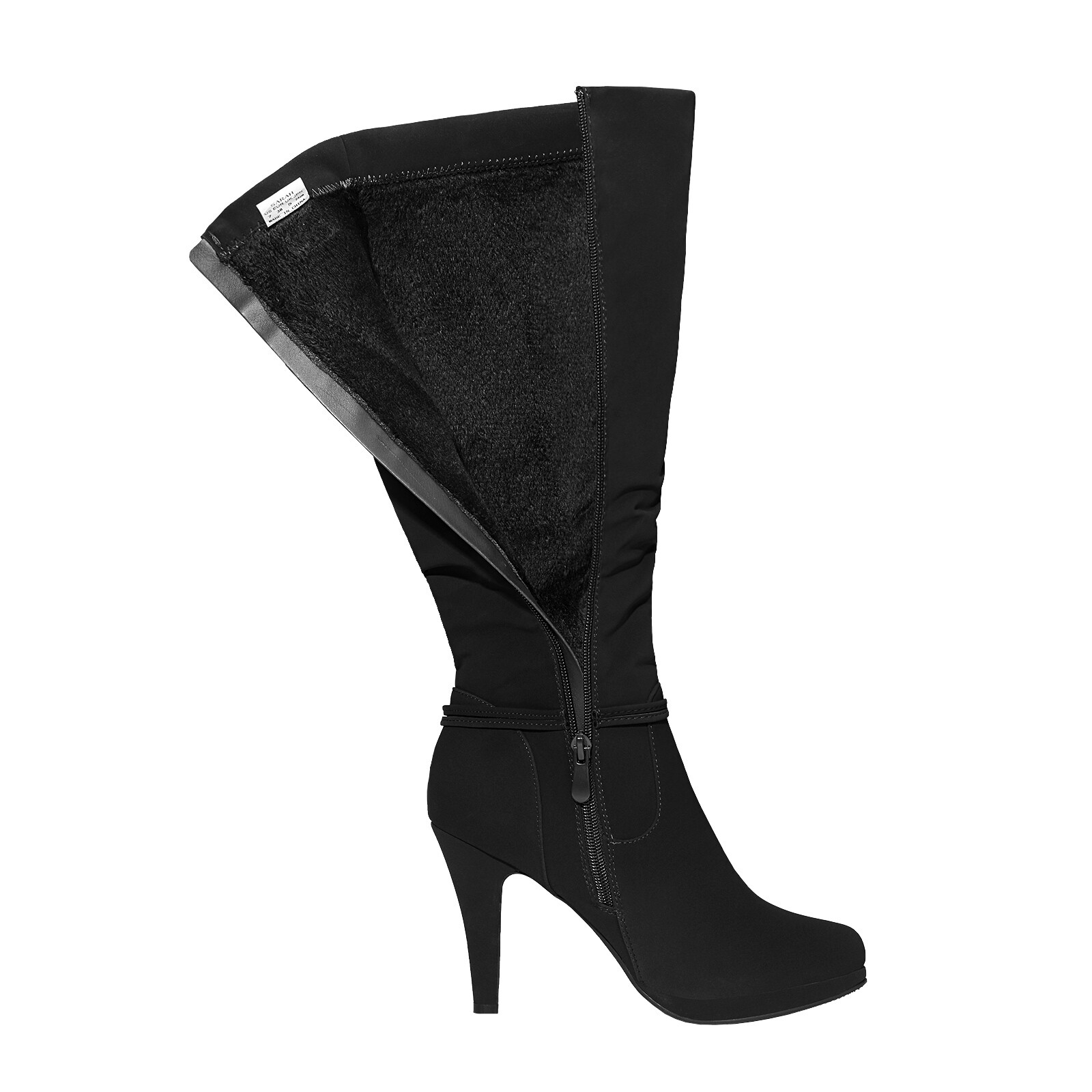 Womens Knee High Winter Boots Warm Fur Lined Zip Up Boots US 5-11
