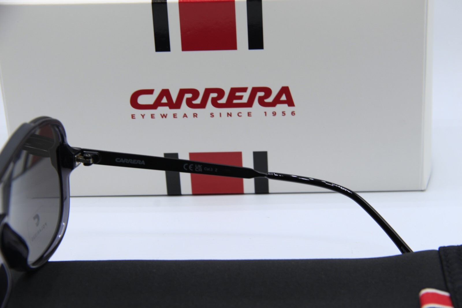 NEW CARRERA 1059/S 08AM9 POLARIZED BLACK AUTHENTIC SUNGLASSES W/CASE 64-11