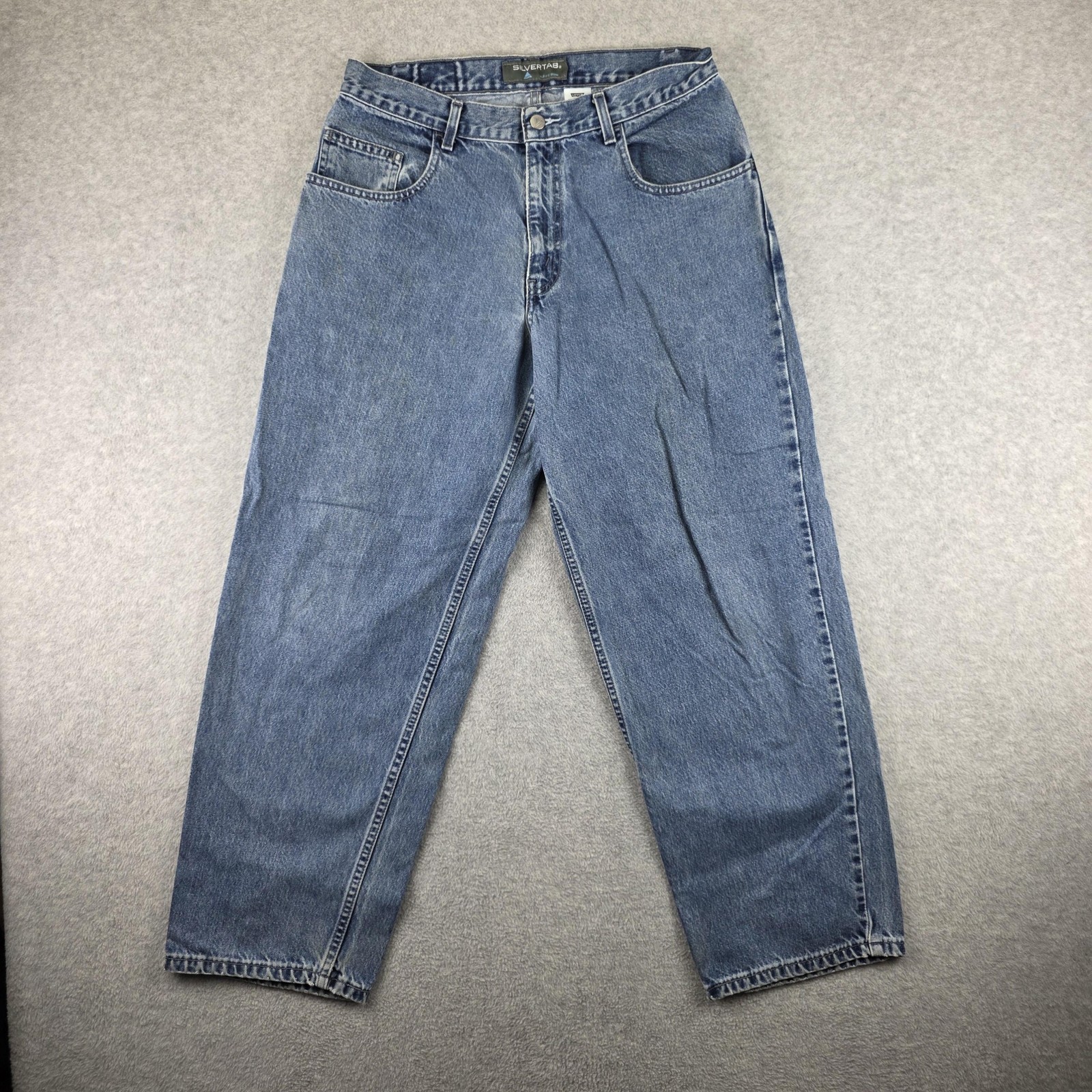 Levis SilverTab Baggy Jeans Mens 33×30 Blue Relaxed Tapered Denim Y2K