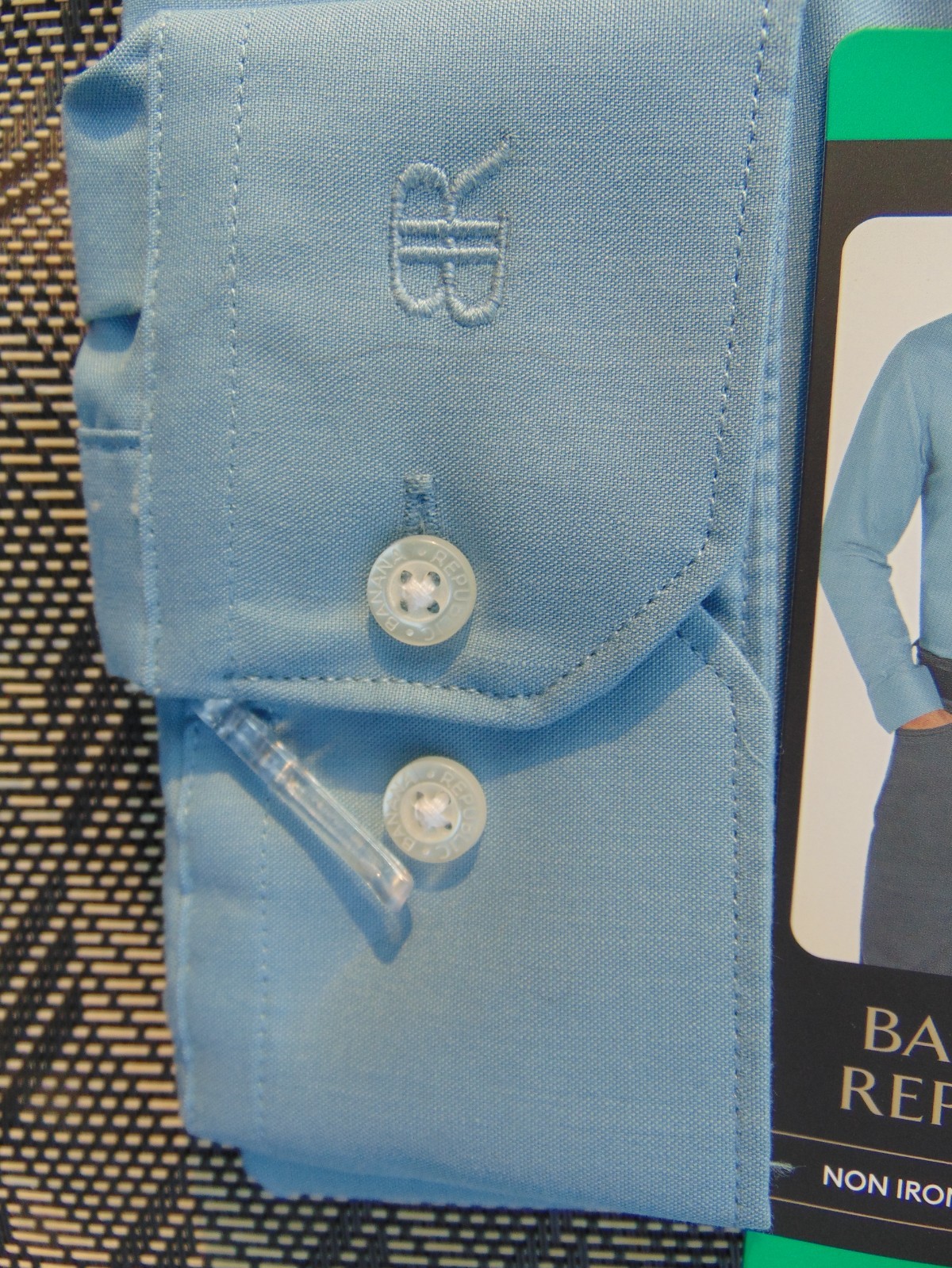 XL MEN’S BANANA REPUBLIC ~ BLUE~ NON IRON SLIM FIT~LONG SLEEVE SHIRT ~ BRAND NEW