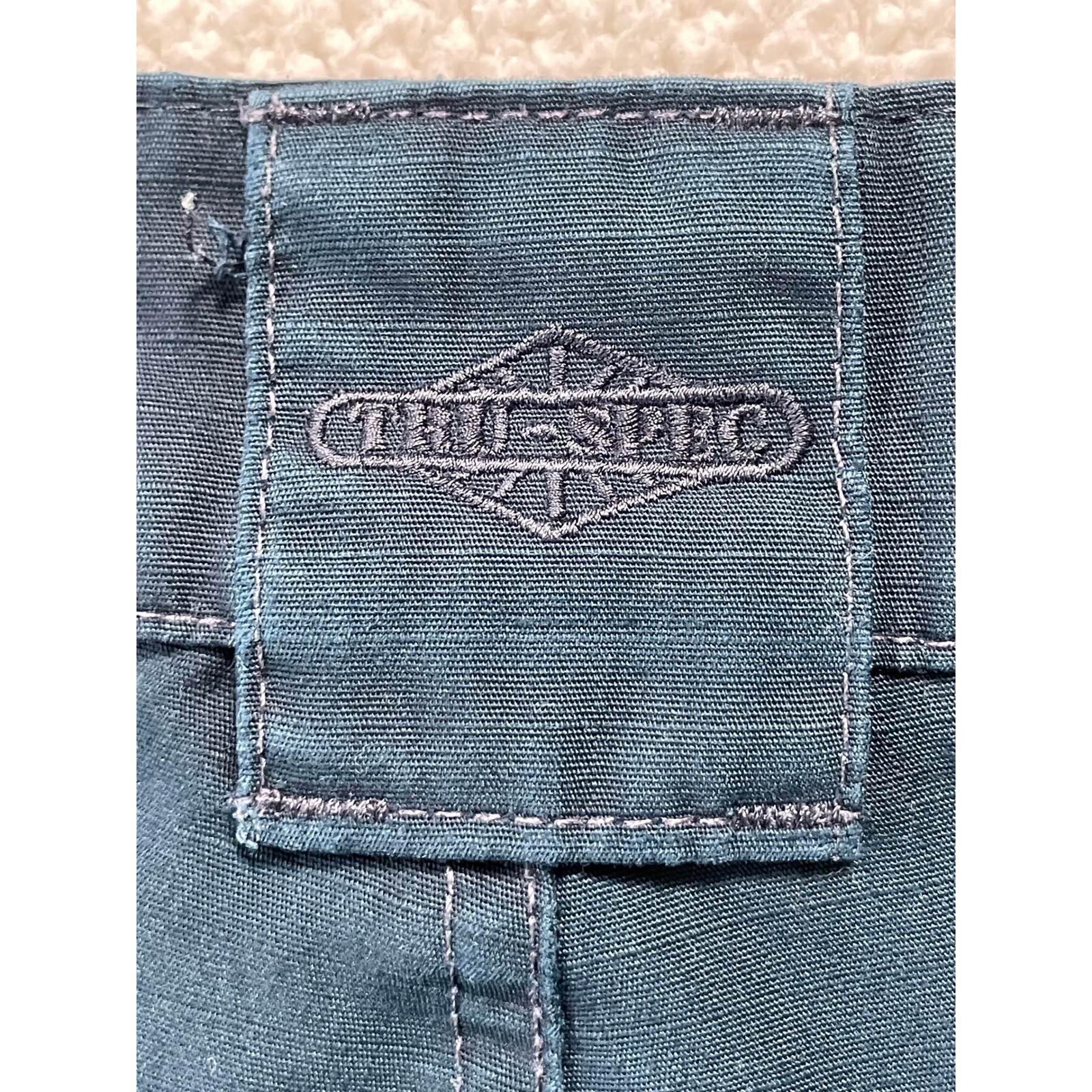 Tru-Spec Mens 34/32 Tactical Cargo Pants Navy Blue Ripstop Workwear – Distressed