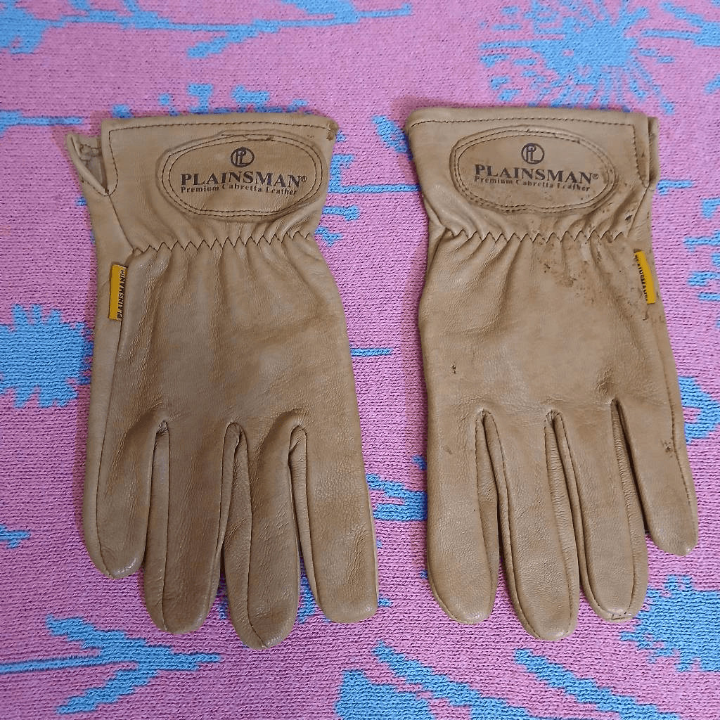 Plainsman mens xl vintage premium cabretta leather gloves Cognac camel brown