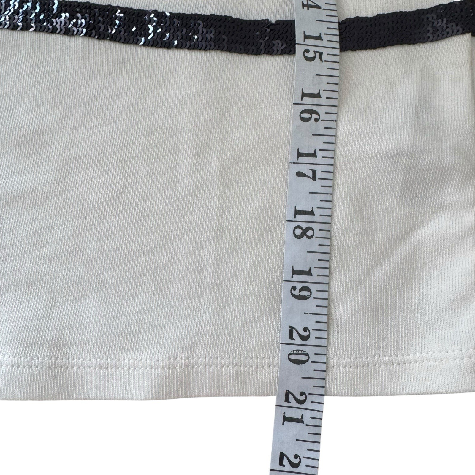 J Crew Mariner Jersey Cropped Boatneck Sequin Top Womens SZ XS Black White NWT