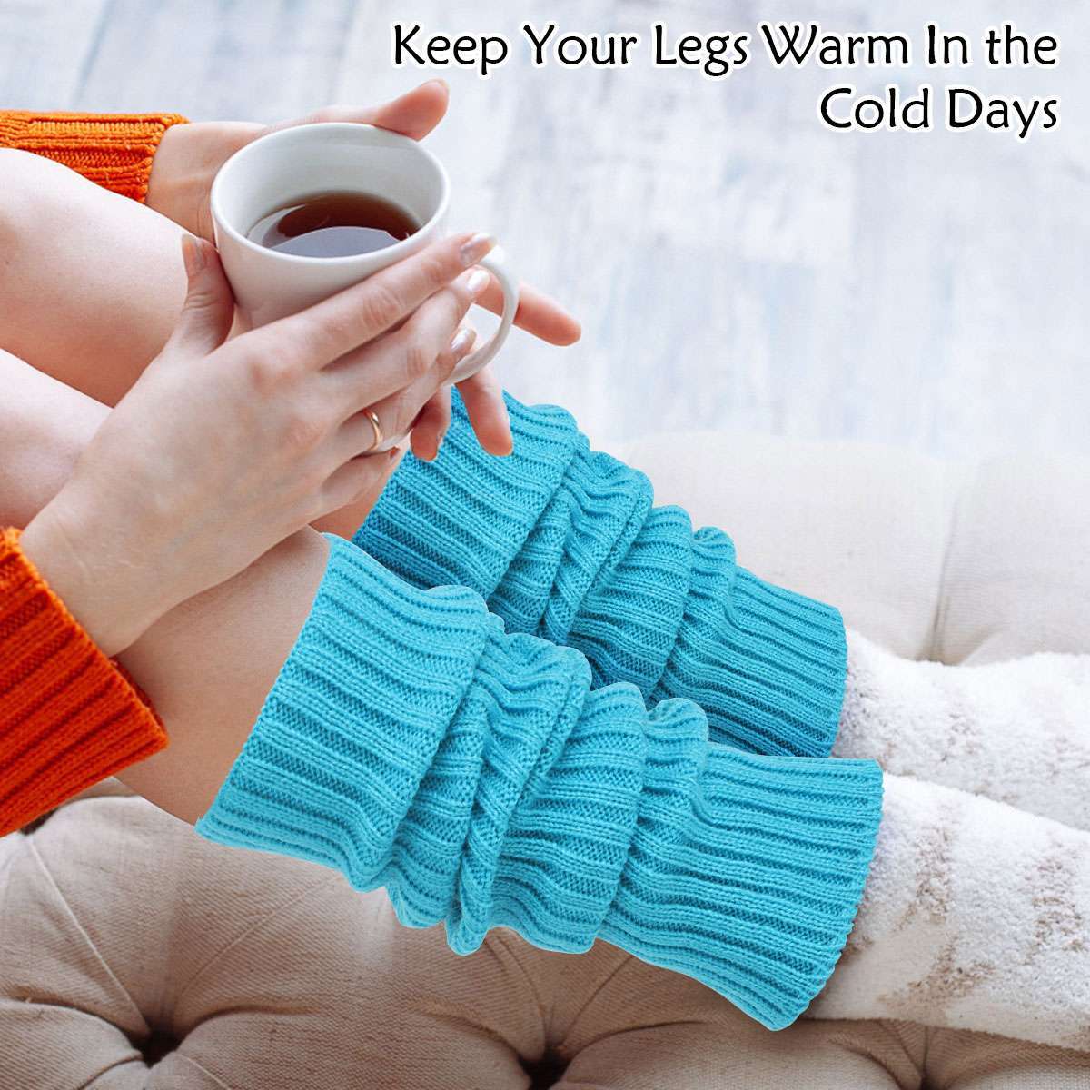 Winter Warm Knit Crochet Knee Leg Warmers Legging Boot Socks Foot Cover US