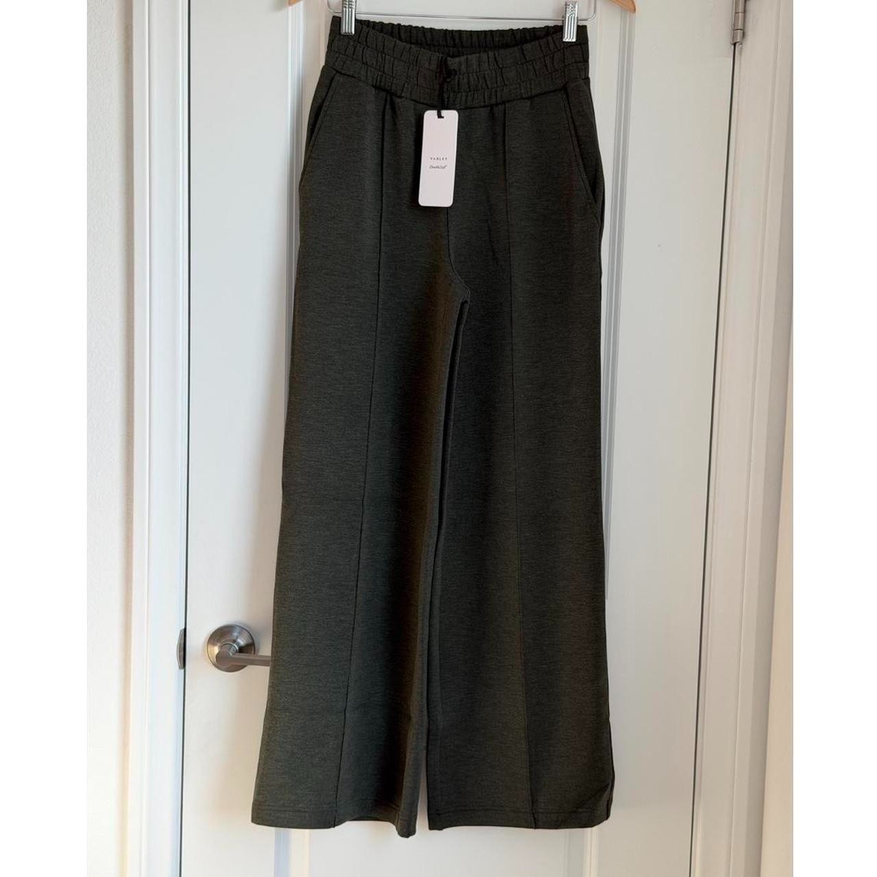 Varley The Wide Leg Pant 30″ in Olive Marl, Size X-Small
