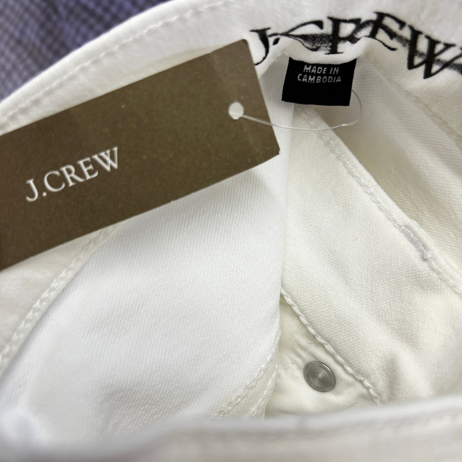 NWT J. Crew Full Length Slim Wide Leg Jeans 25 25P P25 White Denim BX823 J.Crew