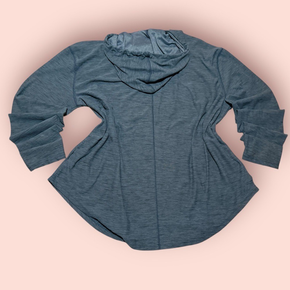 Old Navy Active Teal Blue Green Hooded Sweatshirt Lightweight Pullover Women’s L
