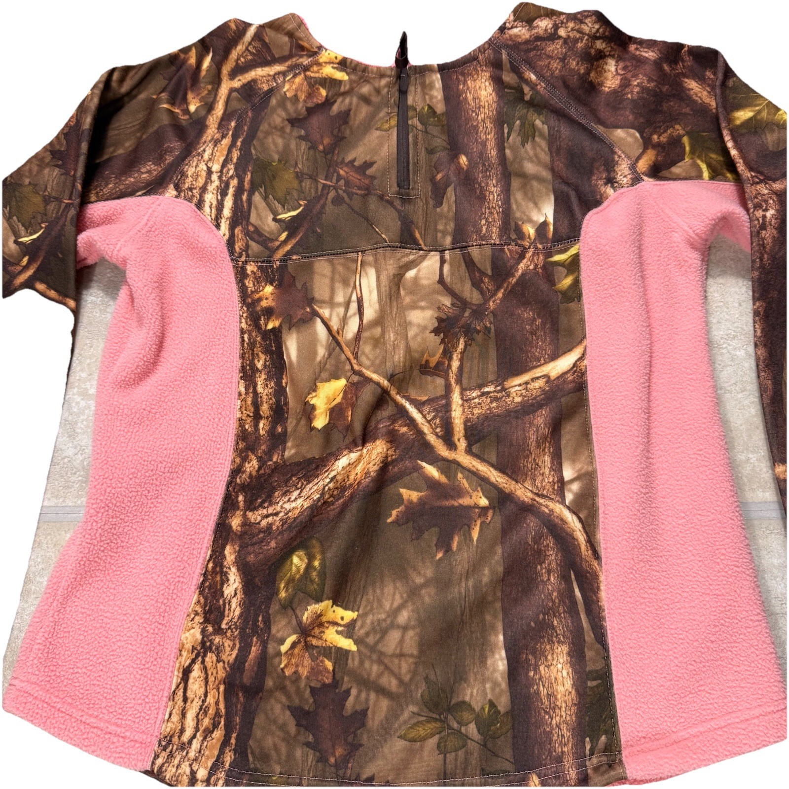Pink Camo Women’s Fleece 1/4 Zip Small Master Sports Women