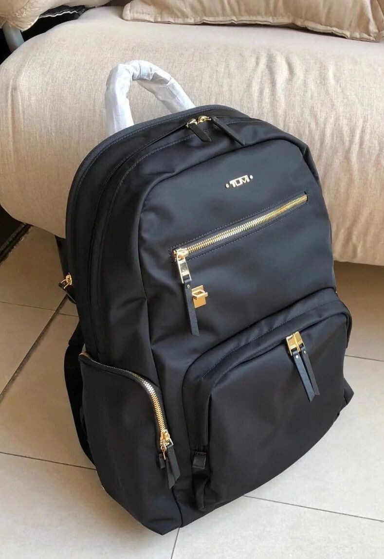 TUMI Voyageur Backpack Carson Black Nylon & Leather Ladies’ Bag New outlet