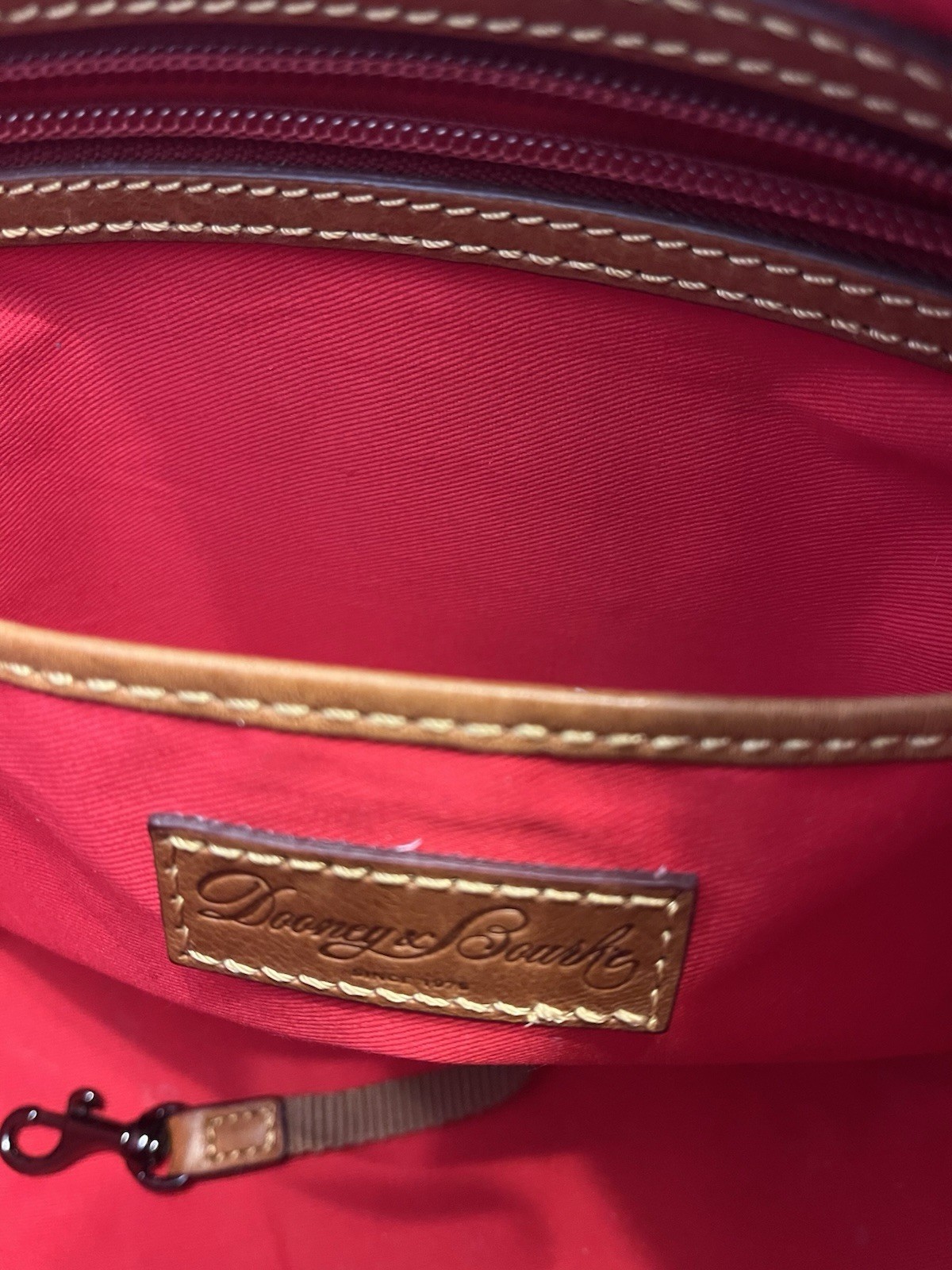 Dooney & Bourke Florentine Large Cassidy Hobo Bag Natural, Zip, Gold Hardware