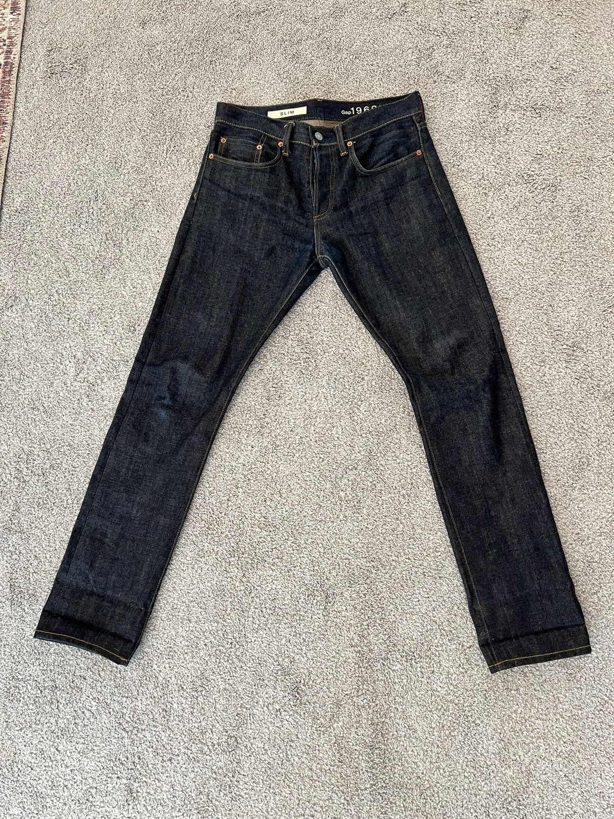 Gap Japanese Selvedge Jeans Slim Fit Dark Wash Mens 29×30