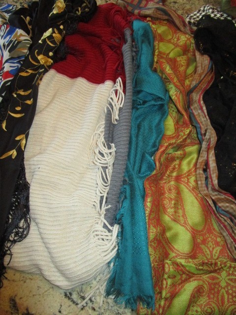 25 PRINT DESIGNS SCARFS….Various colors styles prints lengths and materials